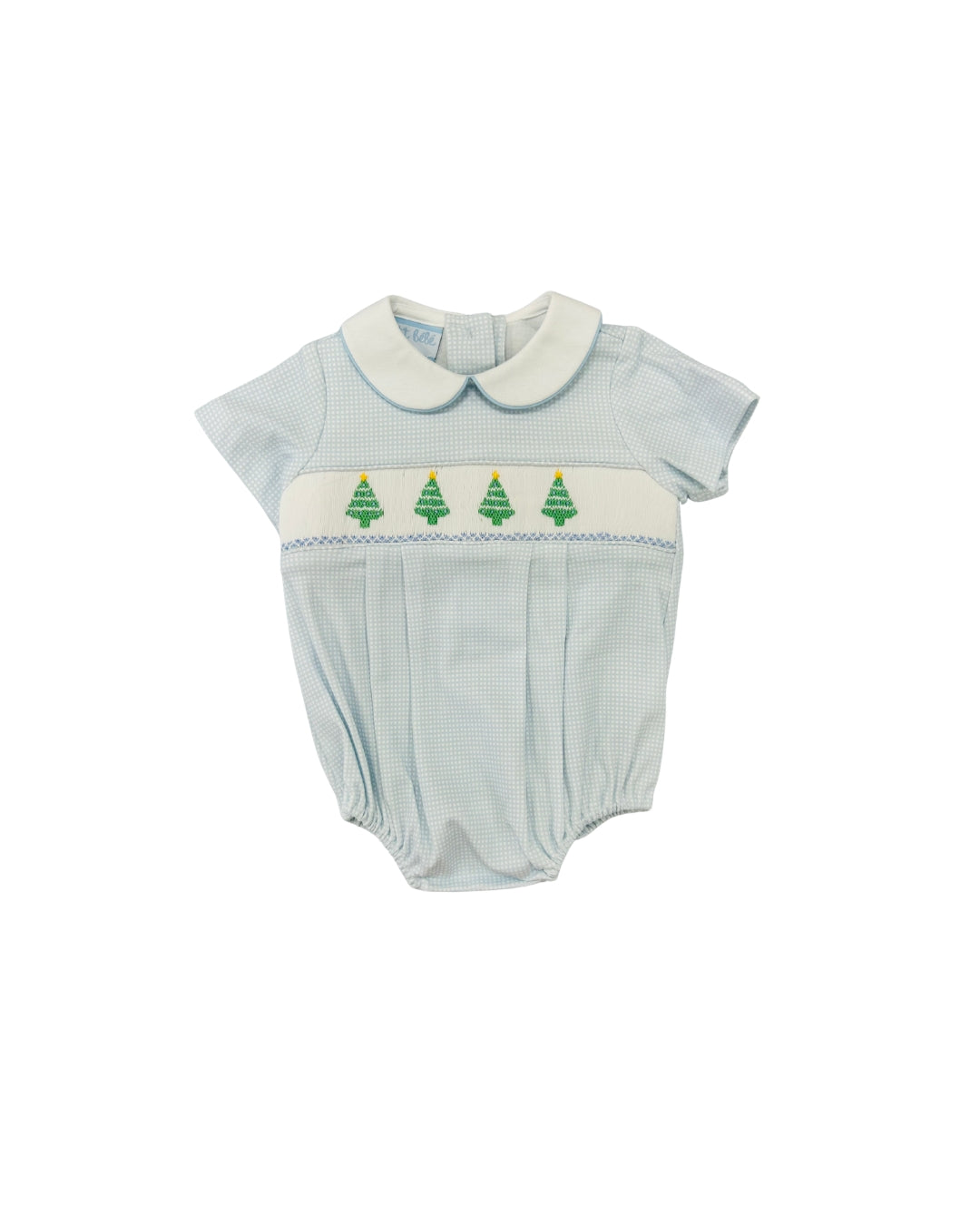 Petit Bebe Pima Hand Smocked Christmas Tree Bubble