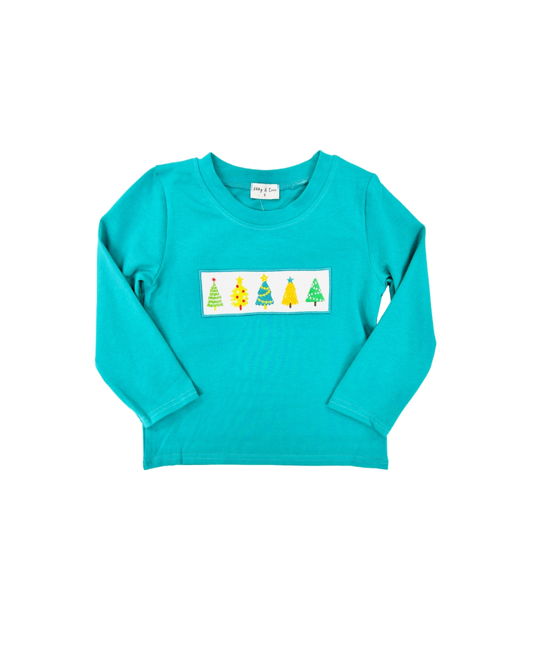 Teal Multi Tree Embroidered TShirt