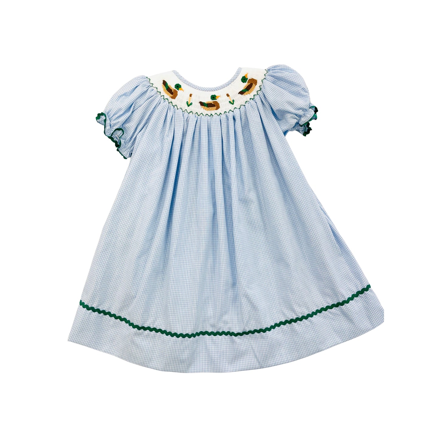 Elizabeth Ann Girl Hand Smocked Duck Dress