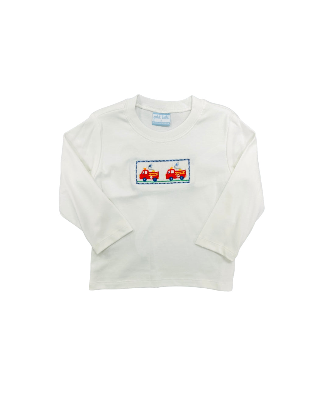 Petit Bebe Hand Smocked Firetruck Shirt