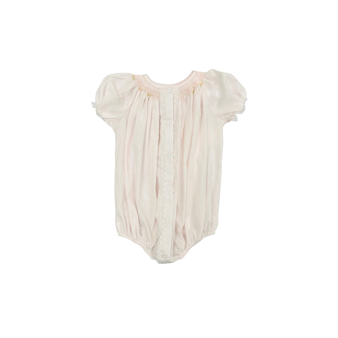 Baby Blessings Pink Hand Smocked Bubble