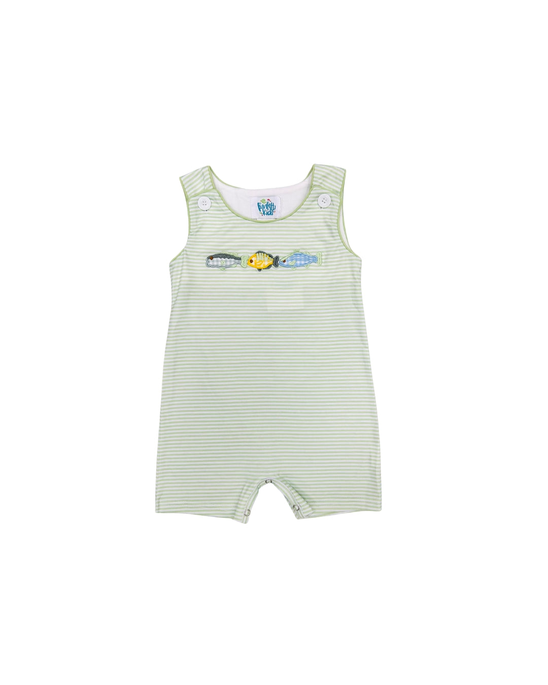 Funfetti Kids Striped Fish Applique Jon Jon