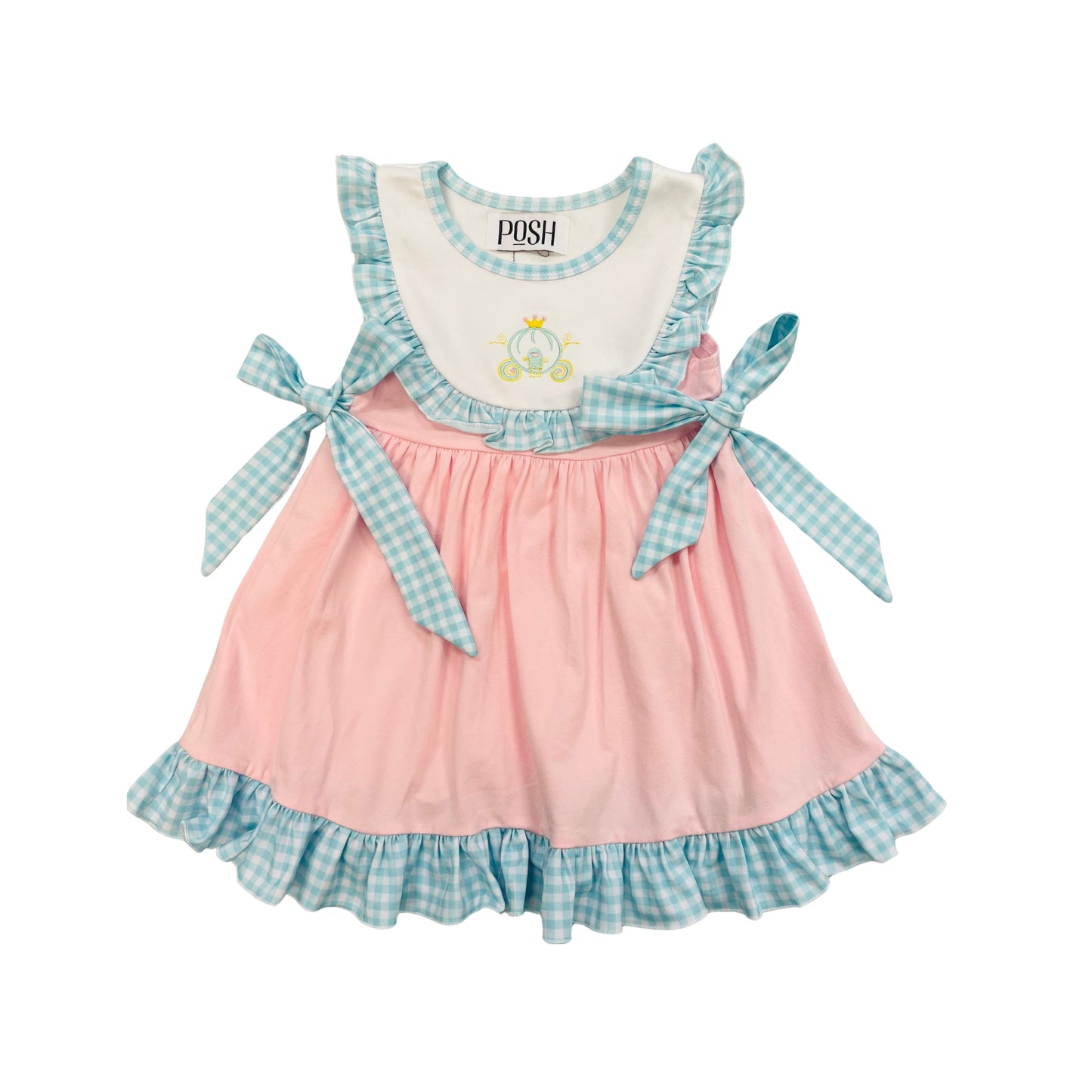 Posh Girls Embroidered Carriage Dress