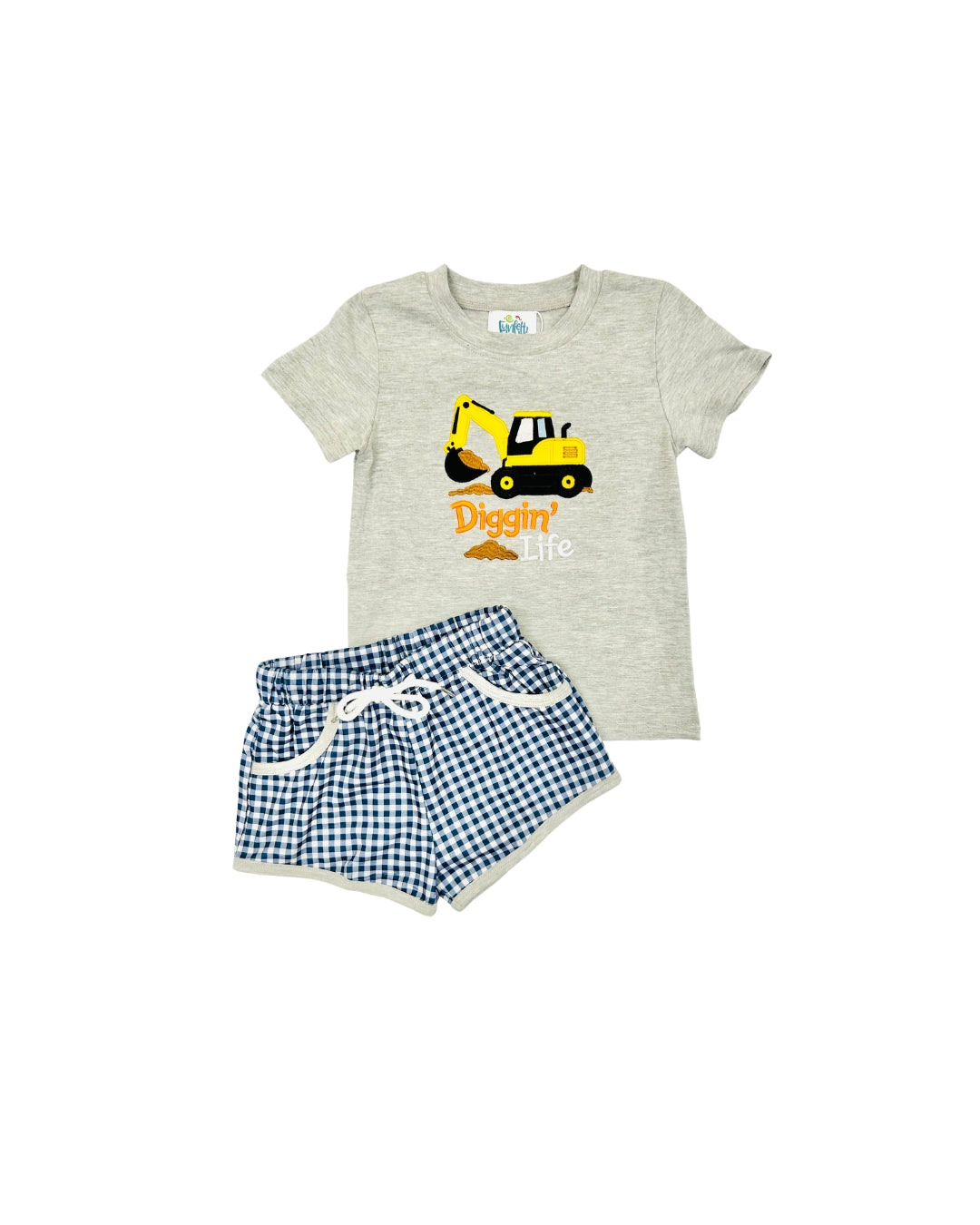 Funfetti Kids Diggin Life Applique Short Set