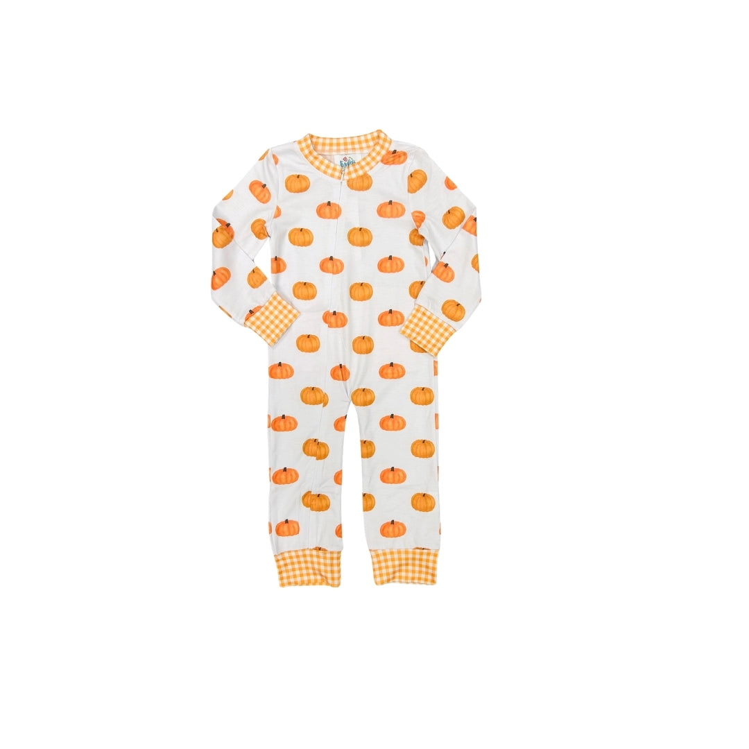 Funfetti Kids All Over Pumpkin/Gingham Lounge Onesie
