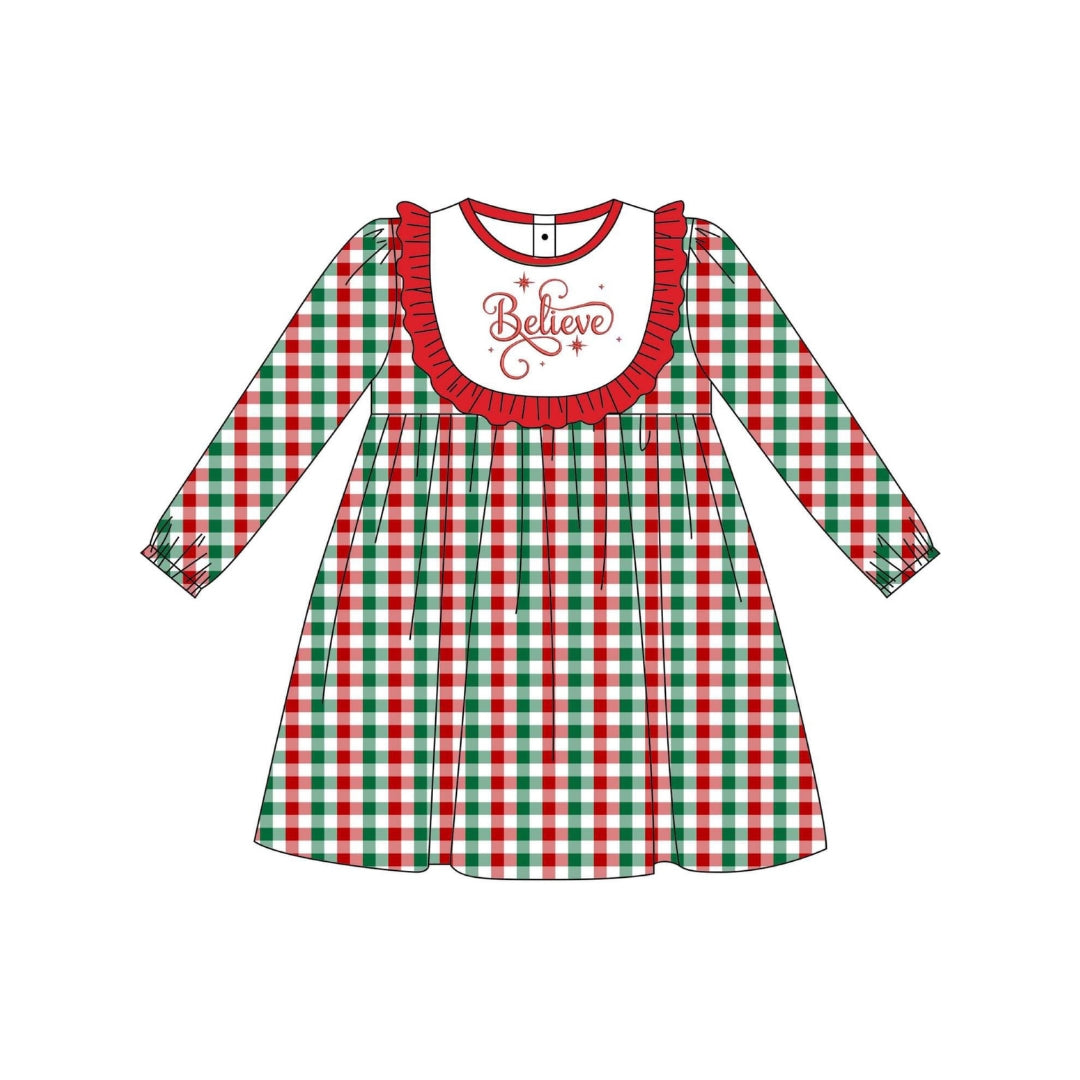 Lil Cactus Boys Santa Smocked Red Longall