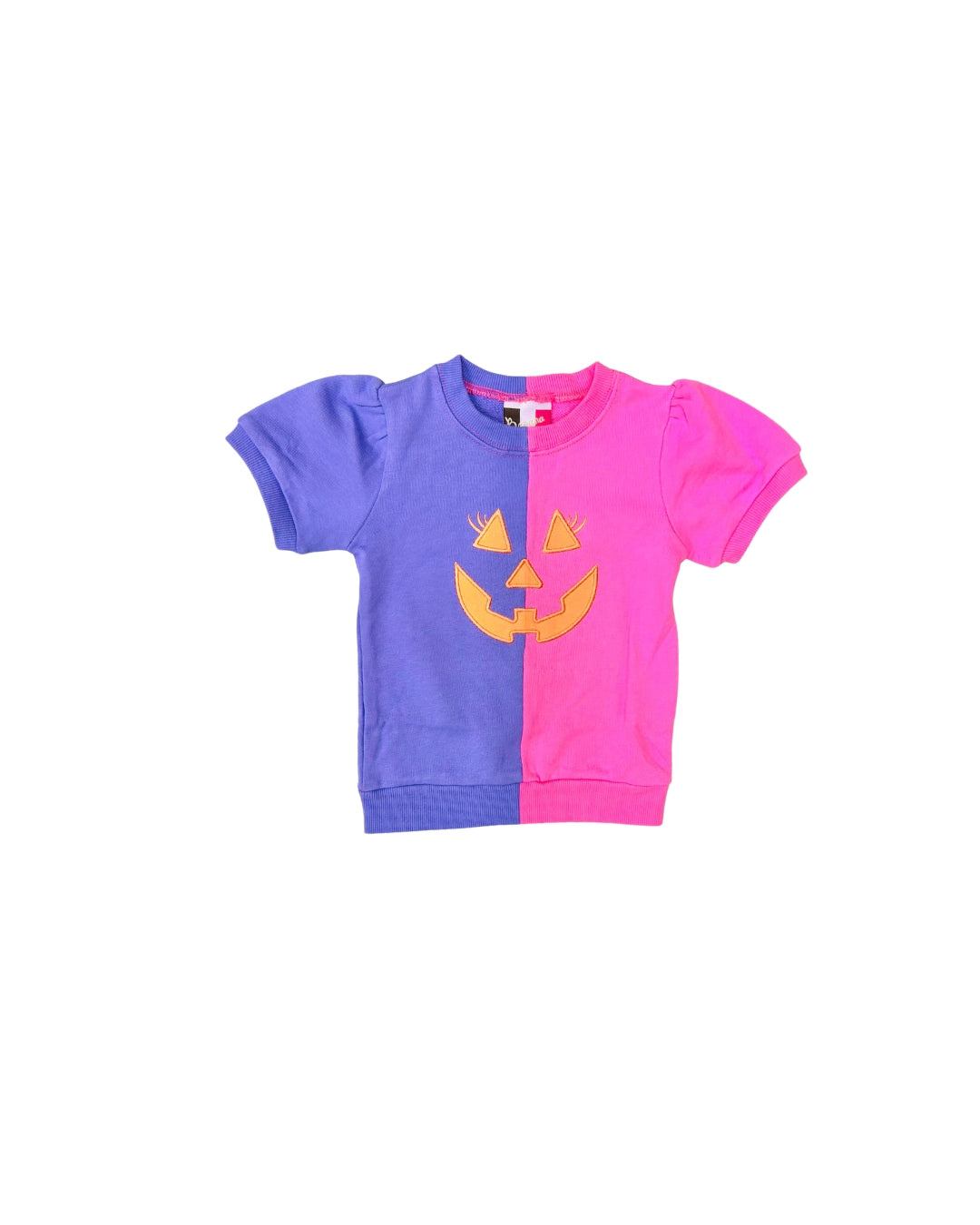 Banana Split Pink/Purple Embroidered Jack O Lantern Shirt