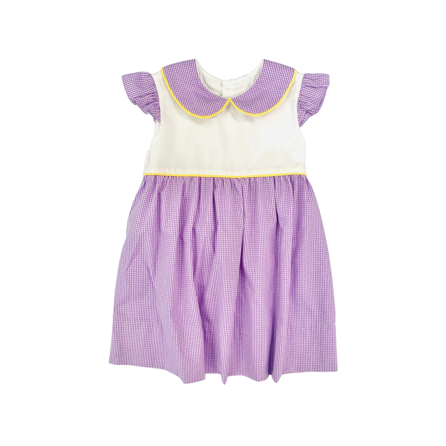 Southern Saturday Girl ss13 Purple/Yellow Micro Plaid Ruffle Dress