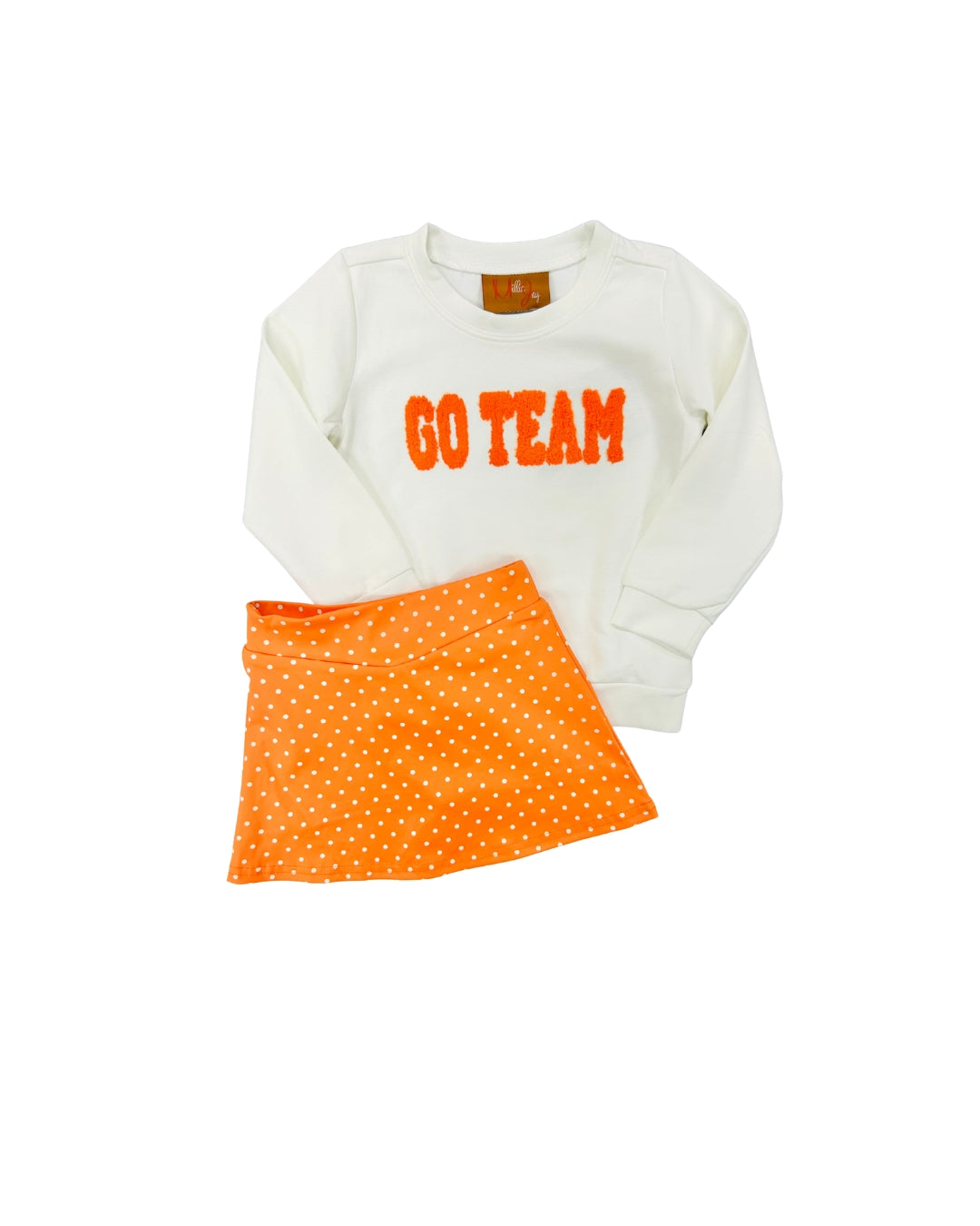 Millie Jay Orange Go Team Skort Set
