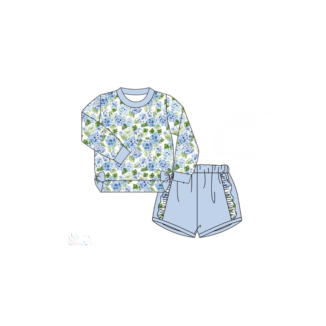 PRE ORDER - Funfetti Kids Hydrangea Sweashirt Set