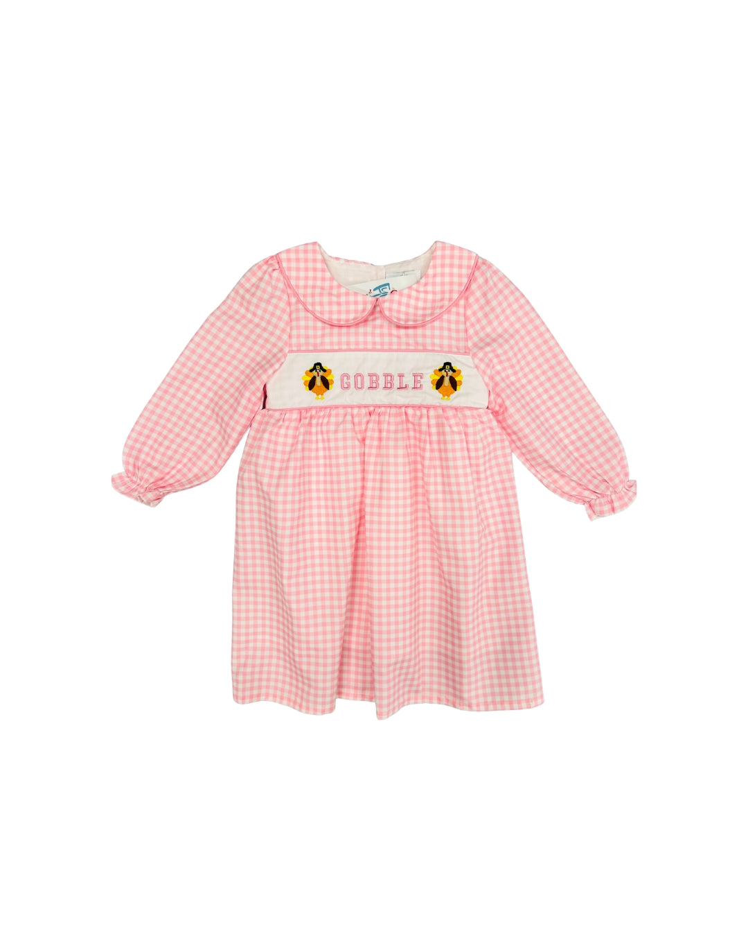 Funfetti Kids Pink Gingham Gobble Dress