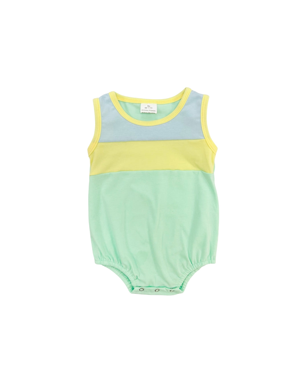 Blue/Yellow/Mint Colorblock Bubble