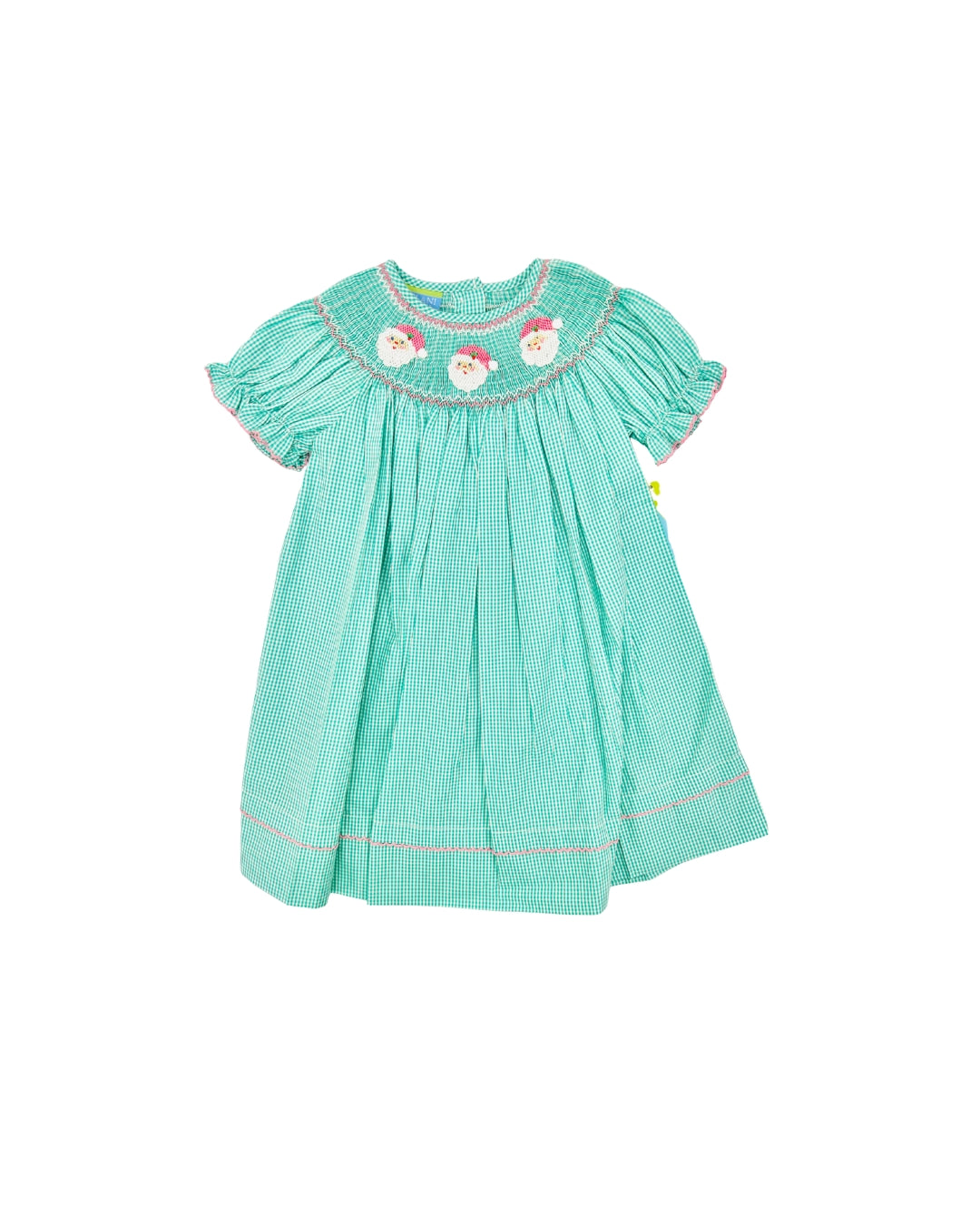 Velani Pink Santa Smocked Dress