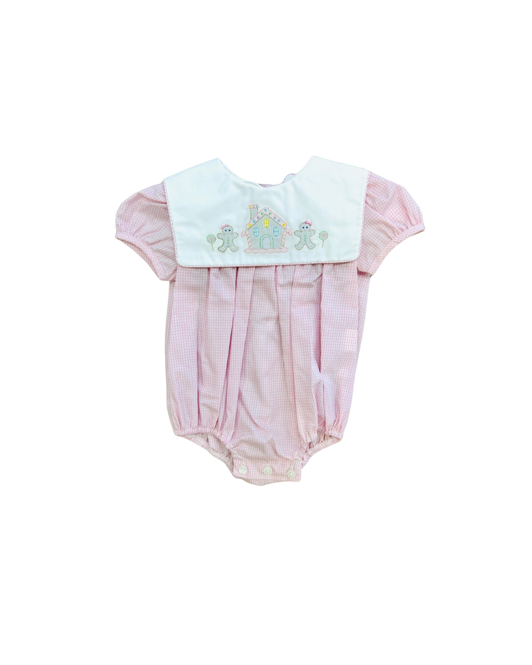 Anavini Pink Gingerbread Embroidered Bubble
