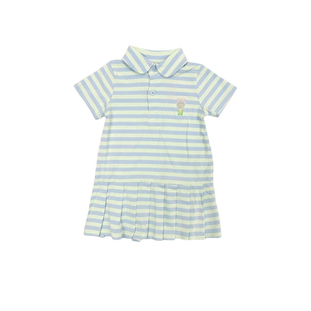 Banana Split Stripe Golf Tee with Bow Dress