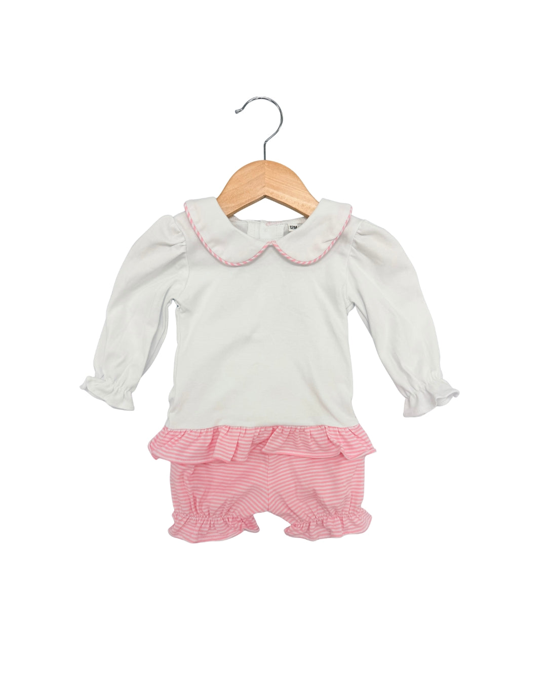 Pink Stripe Knit Bloomer Set
