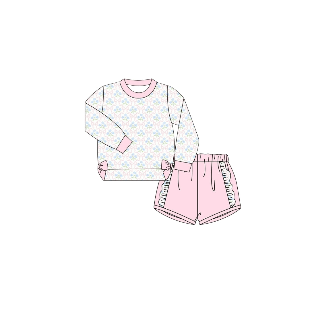 PRE ORDER - Funfetti Kids Pink Floral Sweatshirt Set
