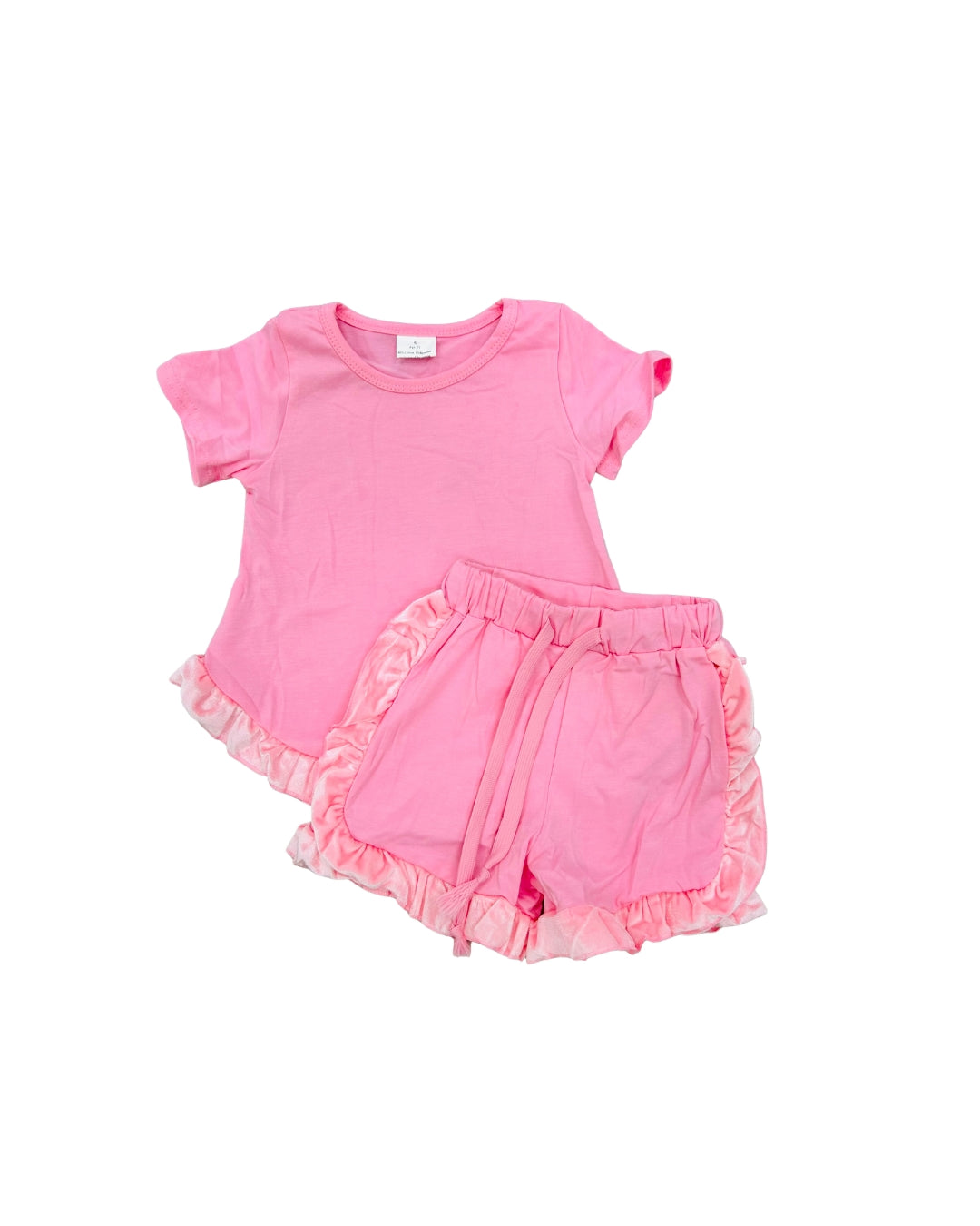 Pink Velour Trim Set