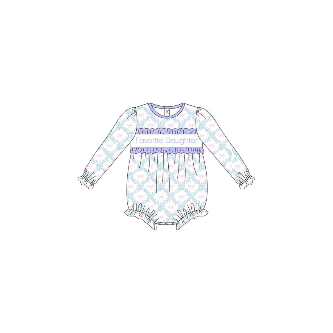 PRE ORDER - Funfetti Kids Floral Favorite Daughter Ruffle Bubble