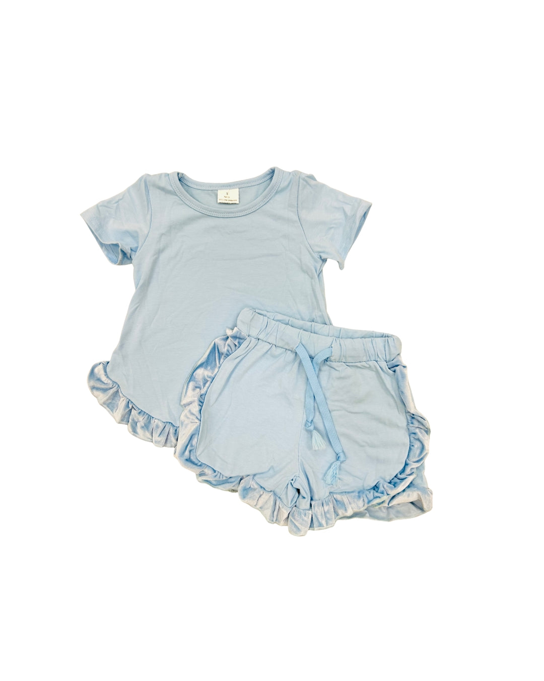 Blue Velour Trim Set