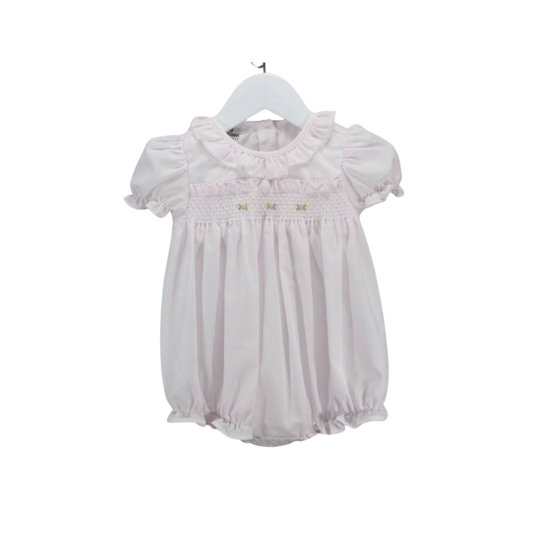 Baby Blessings Light Pink Smocked Bubble