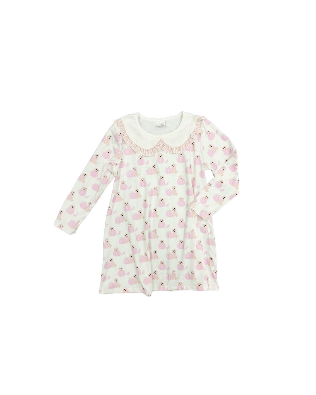 Puppy/Pumpkin Print Dress - 6/7