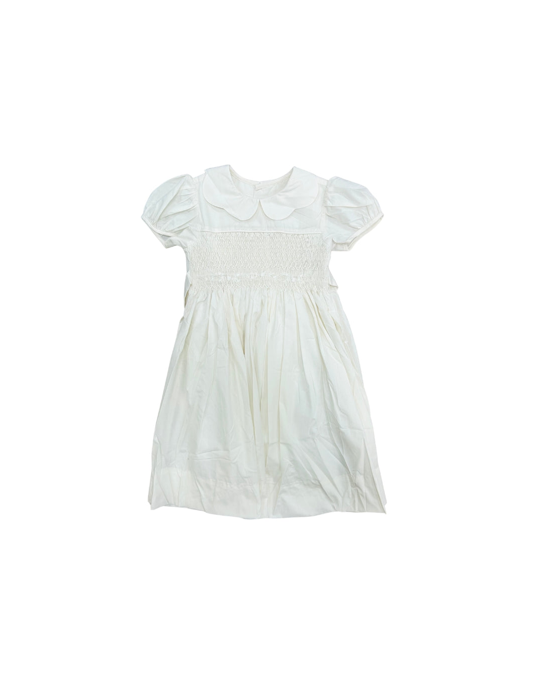 Remember Nguyen Ecru Smocked Dress