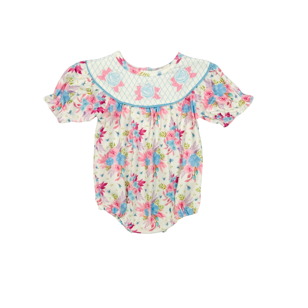 All Over Floral Bubble with Embroidered Flowers