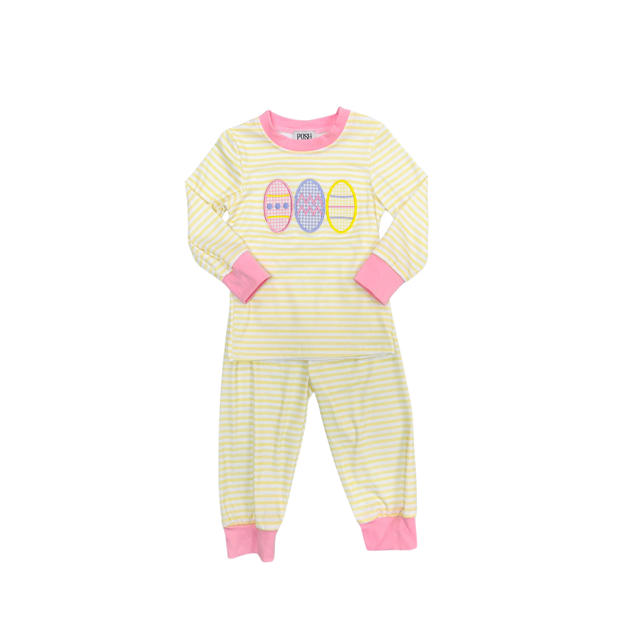 POSH Yellow Stripe Egg Lounge Set