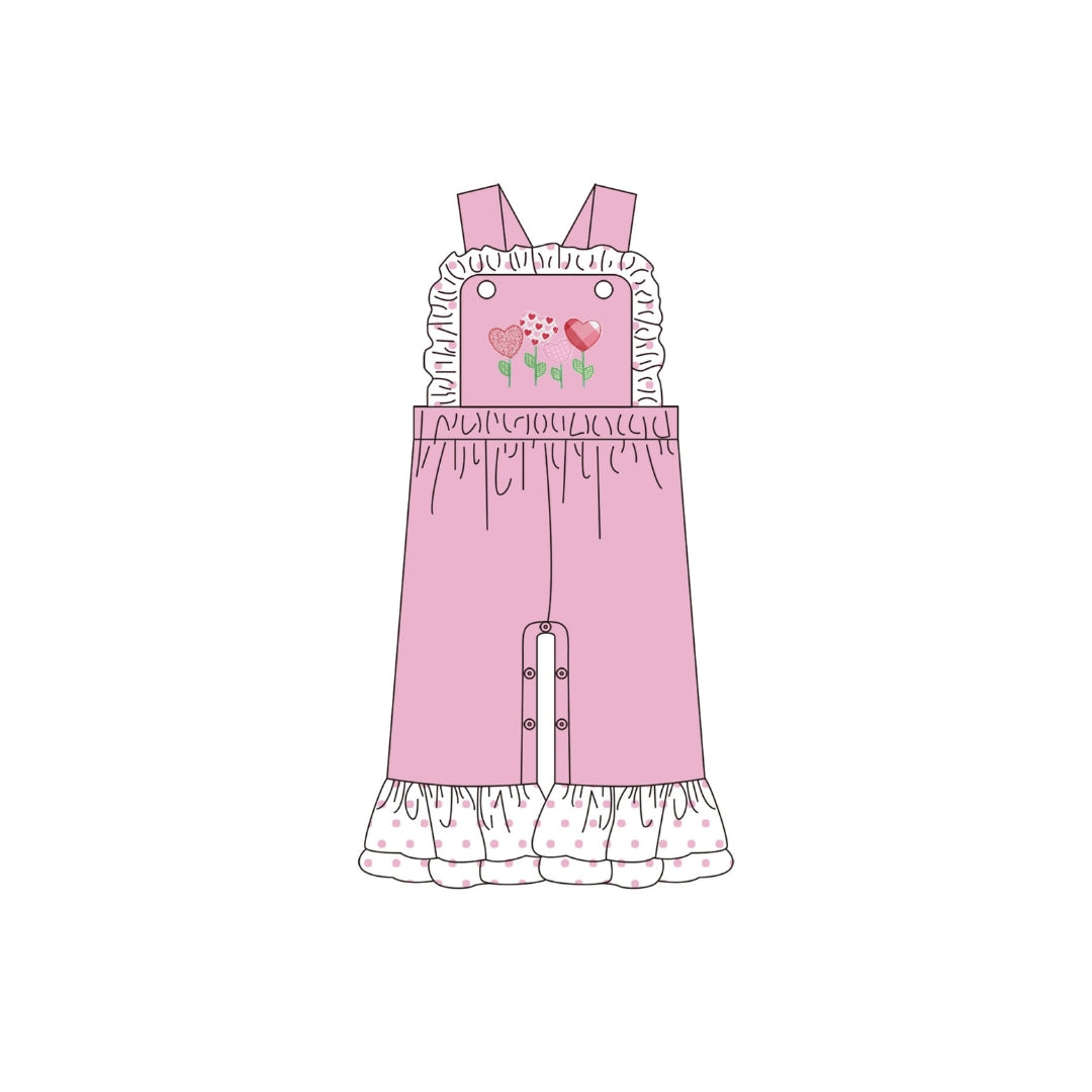 PRE ORDER - Funfetti Kids Heart Applique Polka Dot Romper
