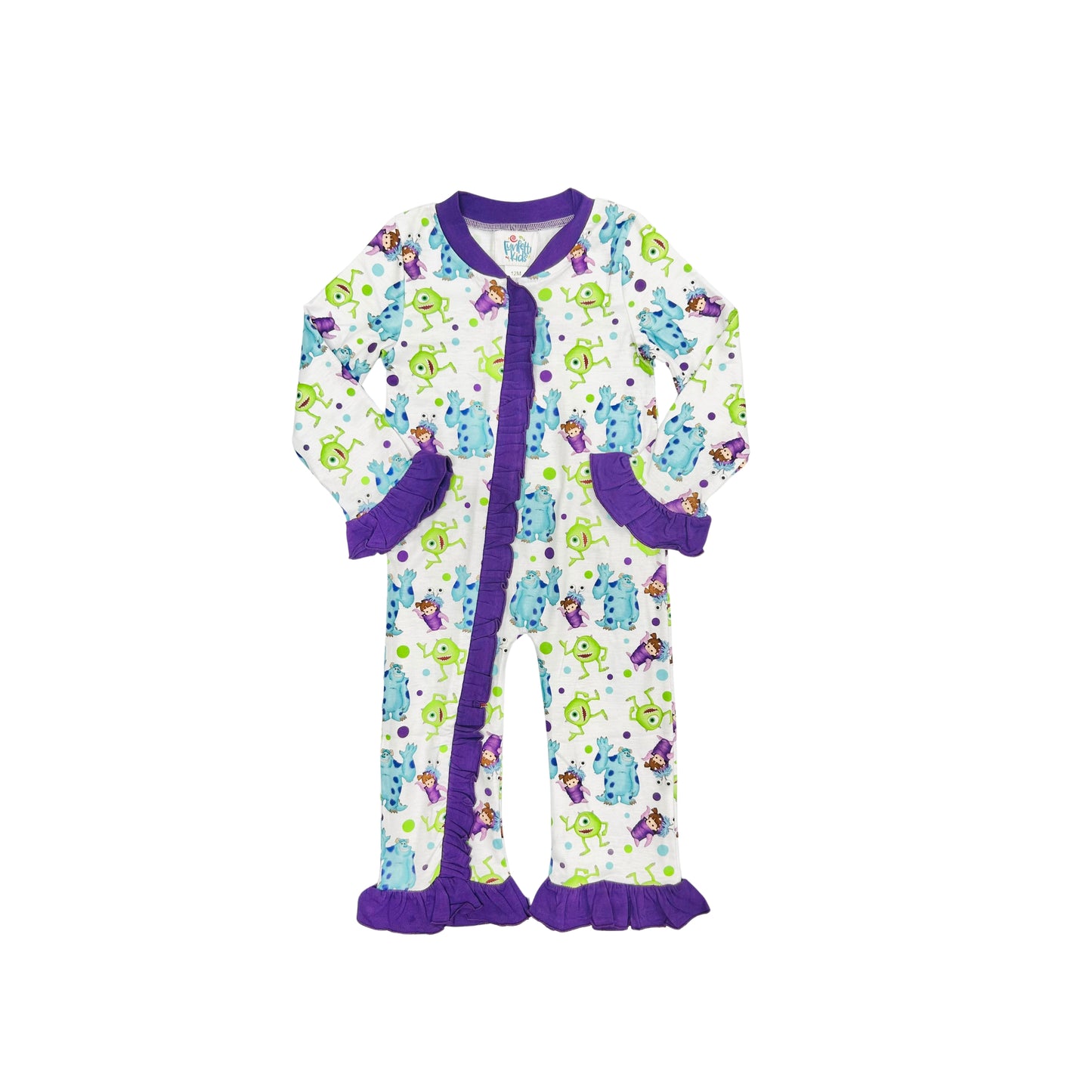 Funfetti Kids Monsters Ruffle Onesie