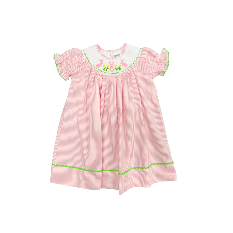 Lil Cactus Girl Smocked Dress with Green Trim