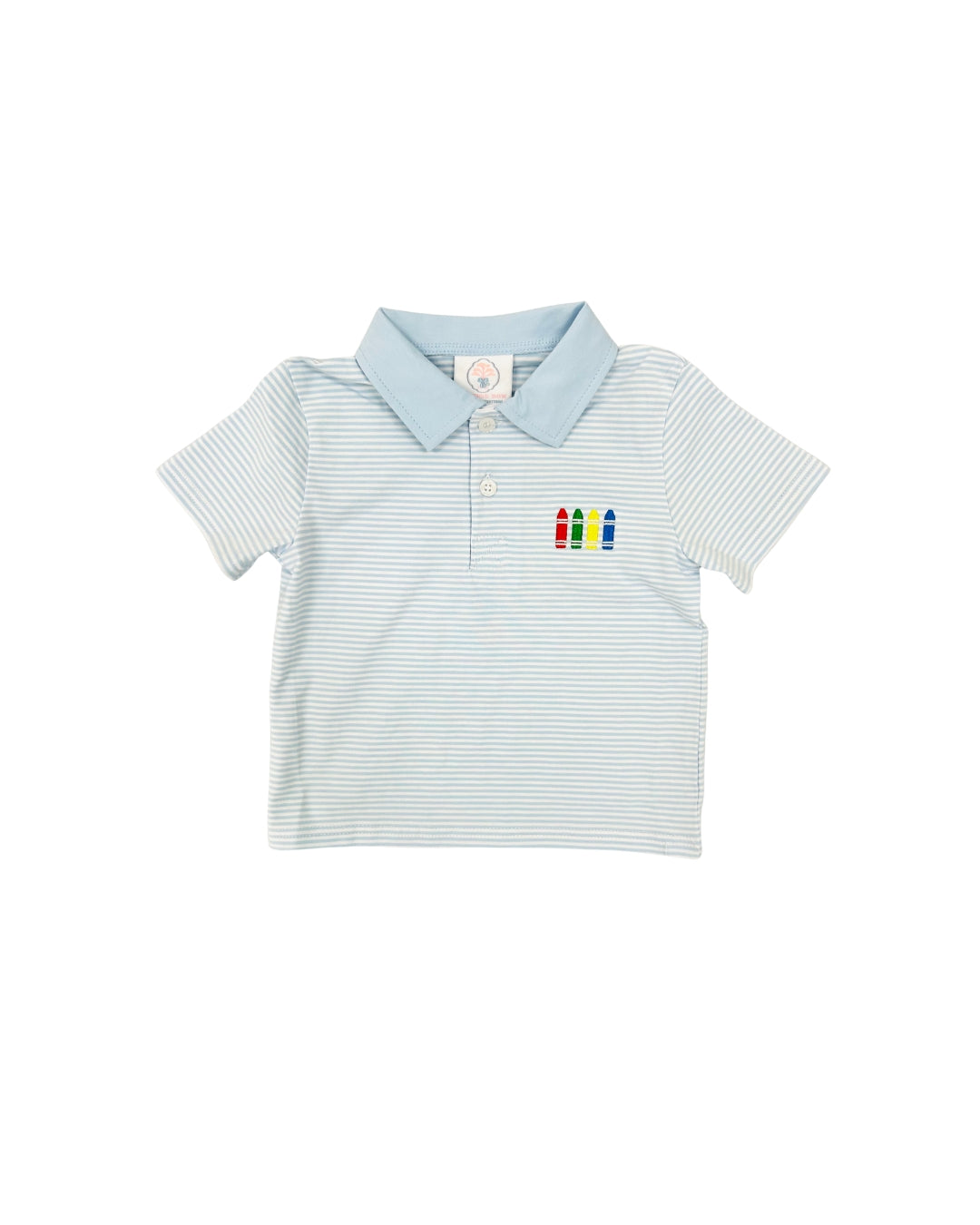 Cypress Row Color My World Embroidered Crayon Polo