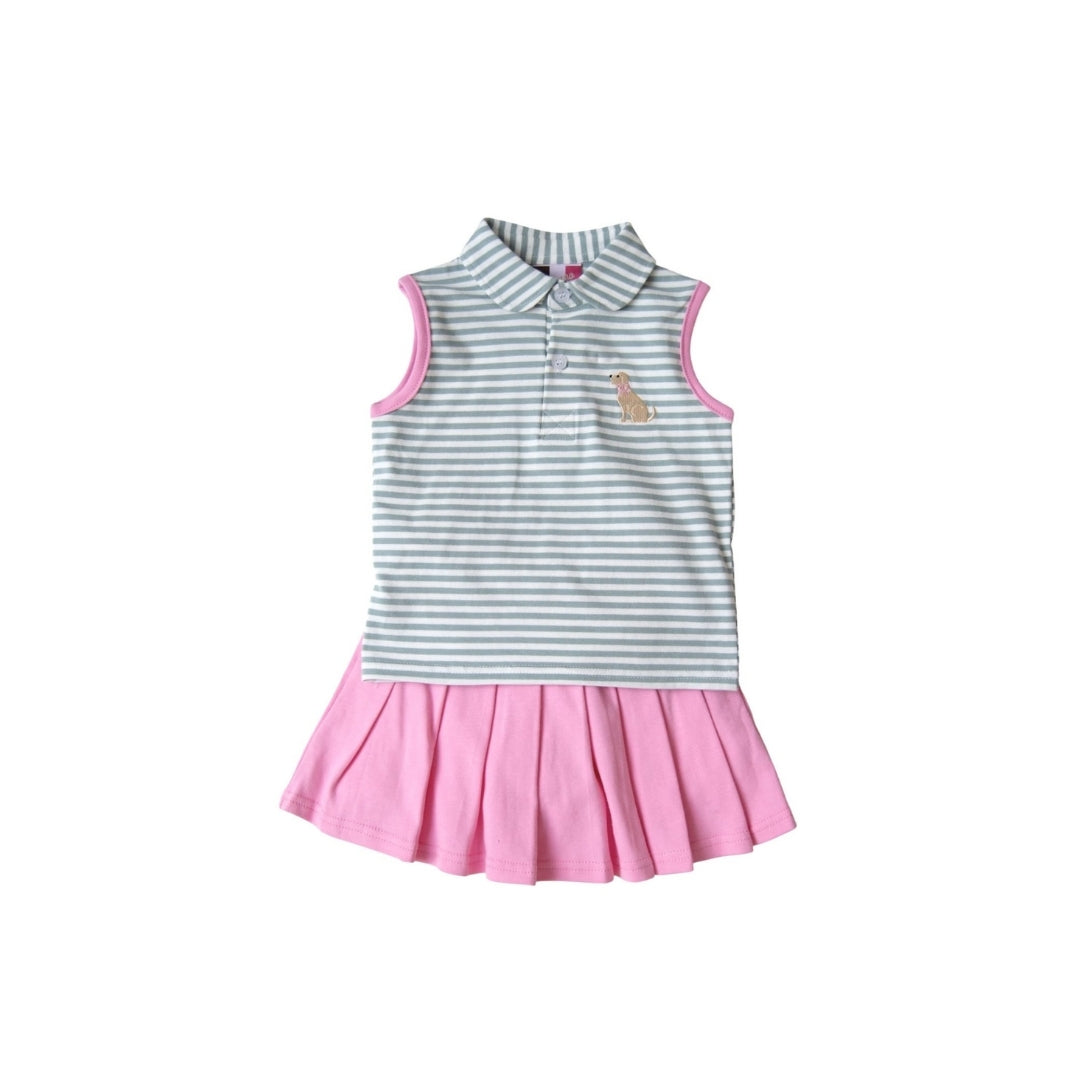 Banana Split Puppy Pal with Bow Skort Set