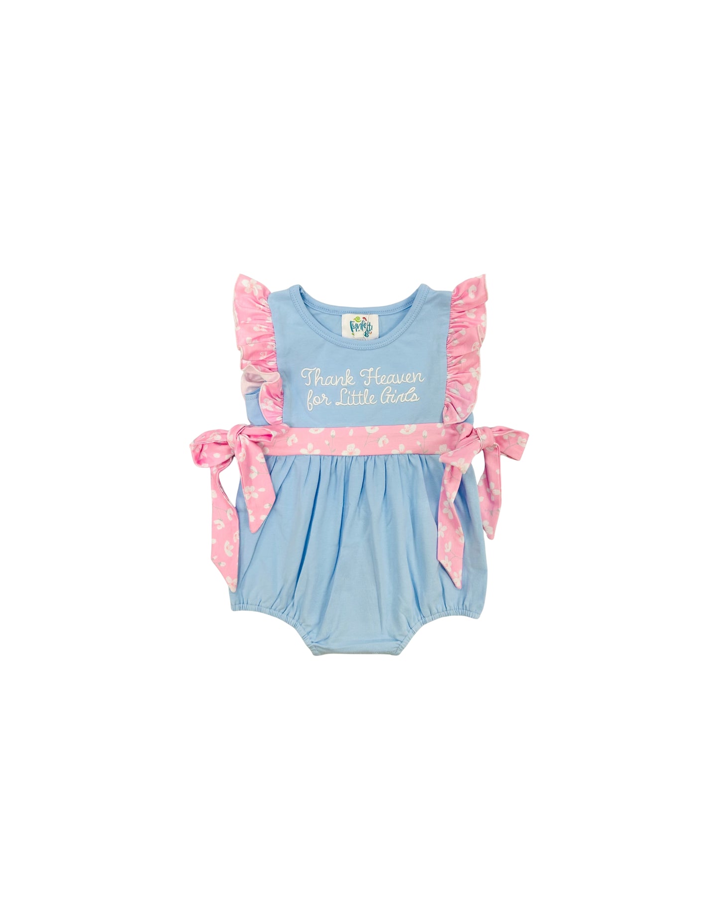 Funfetti Kids Thank Heaven for Little Girls Embroidered Bubble