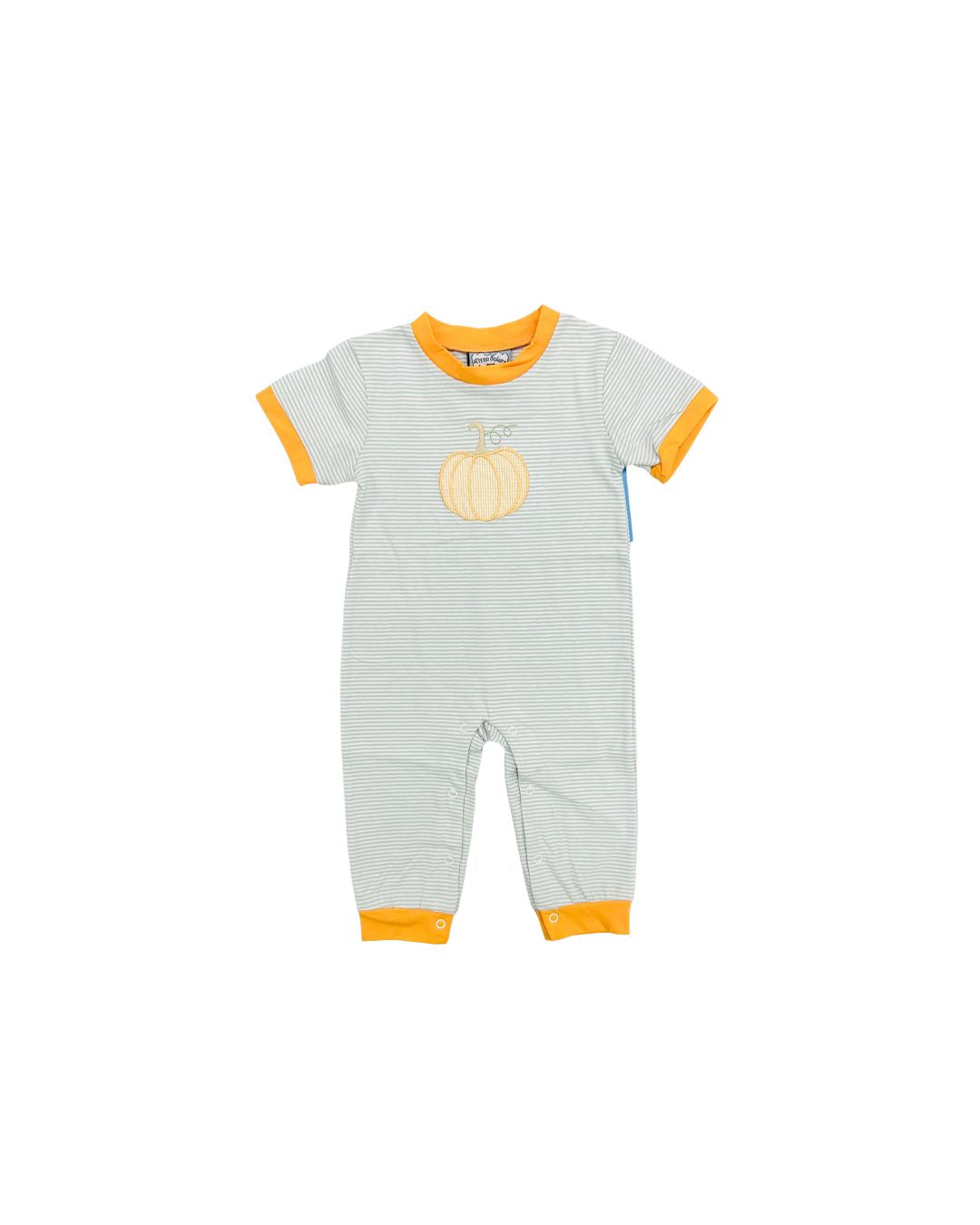 Three Sisters Stripe Pumpkin Applique Romper