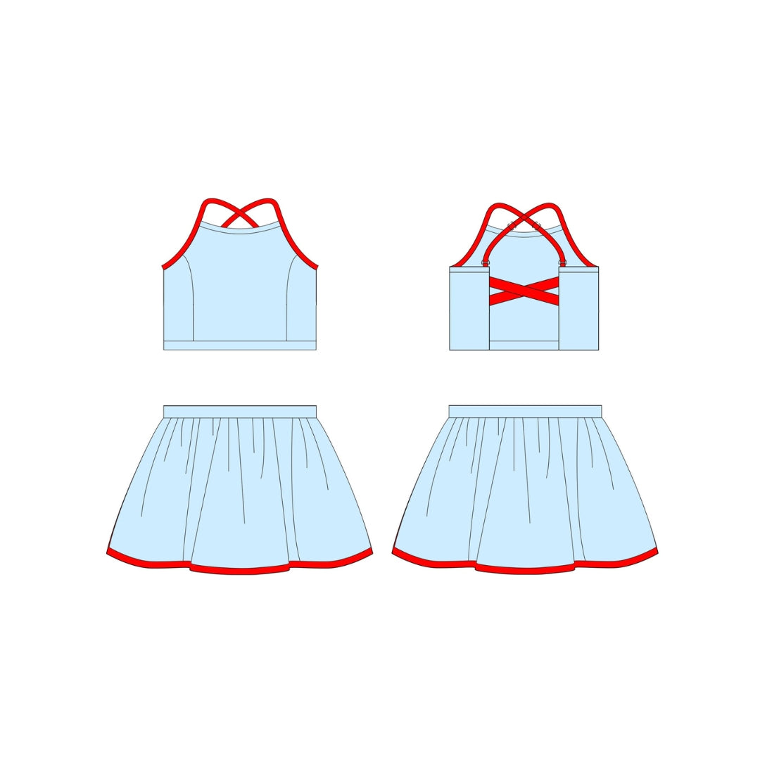 POSH Girls Floral Castle Dress