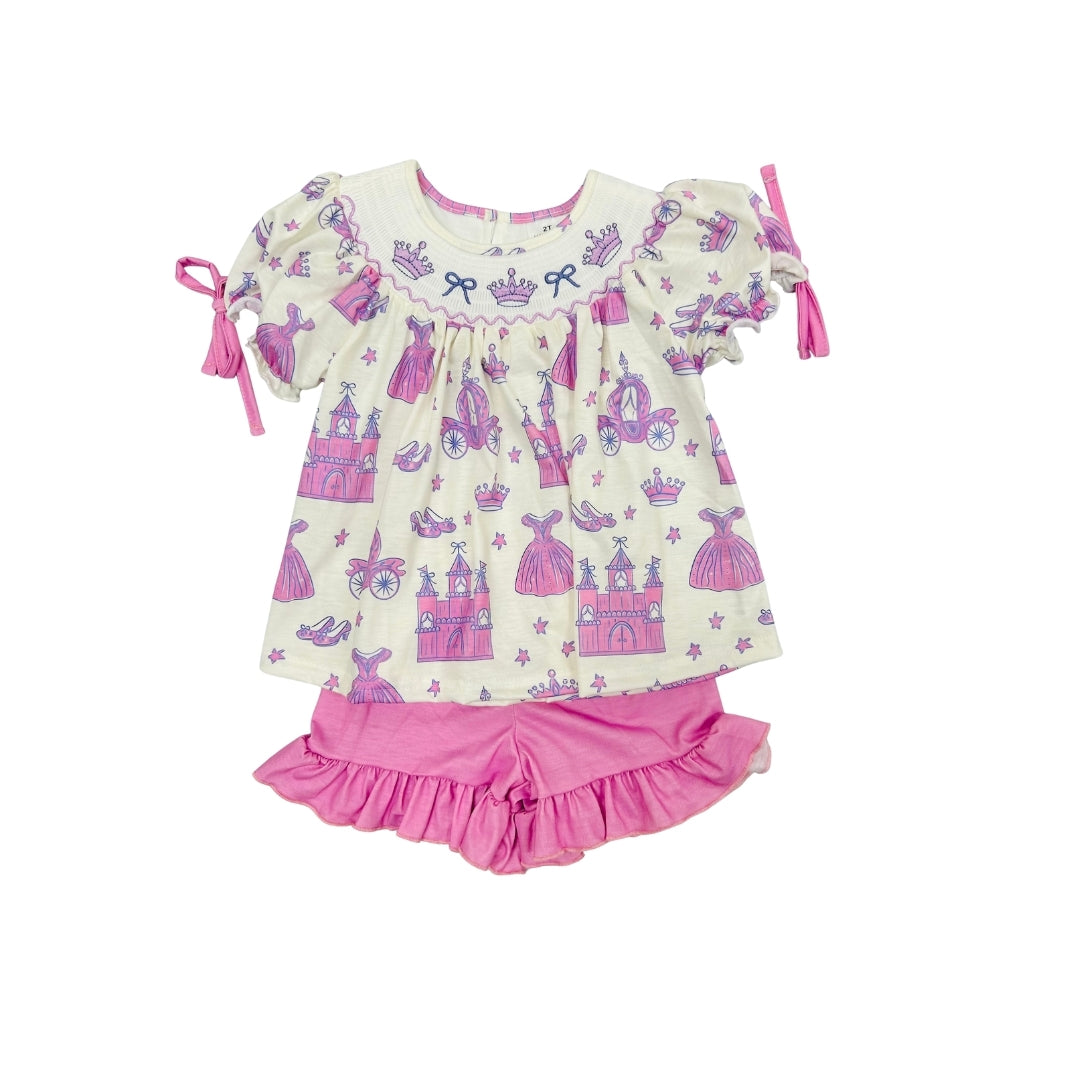 Castle/Princess Smocked Short Set