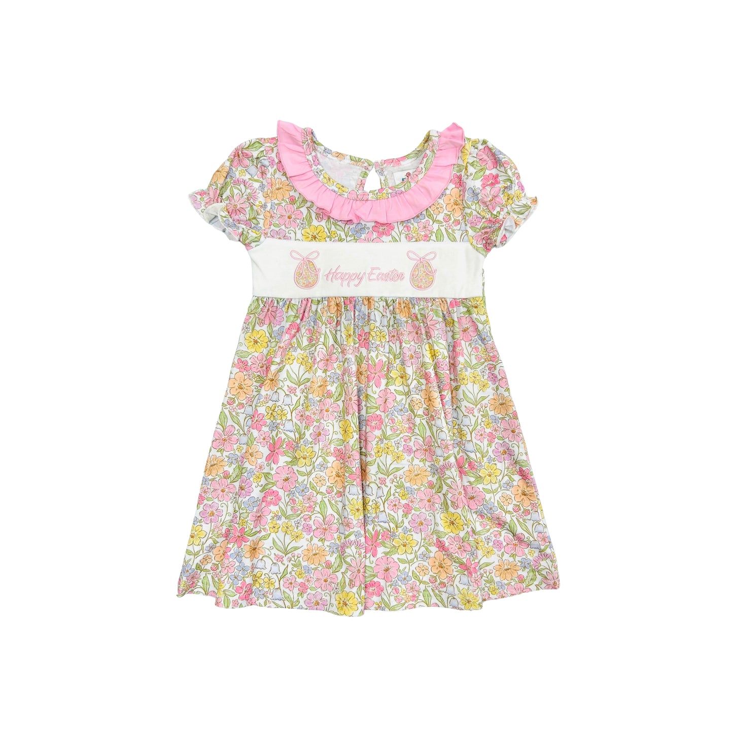 Funfetti Kids Girl Floral "Happy Easter" Dress