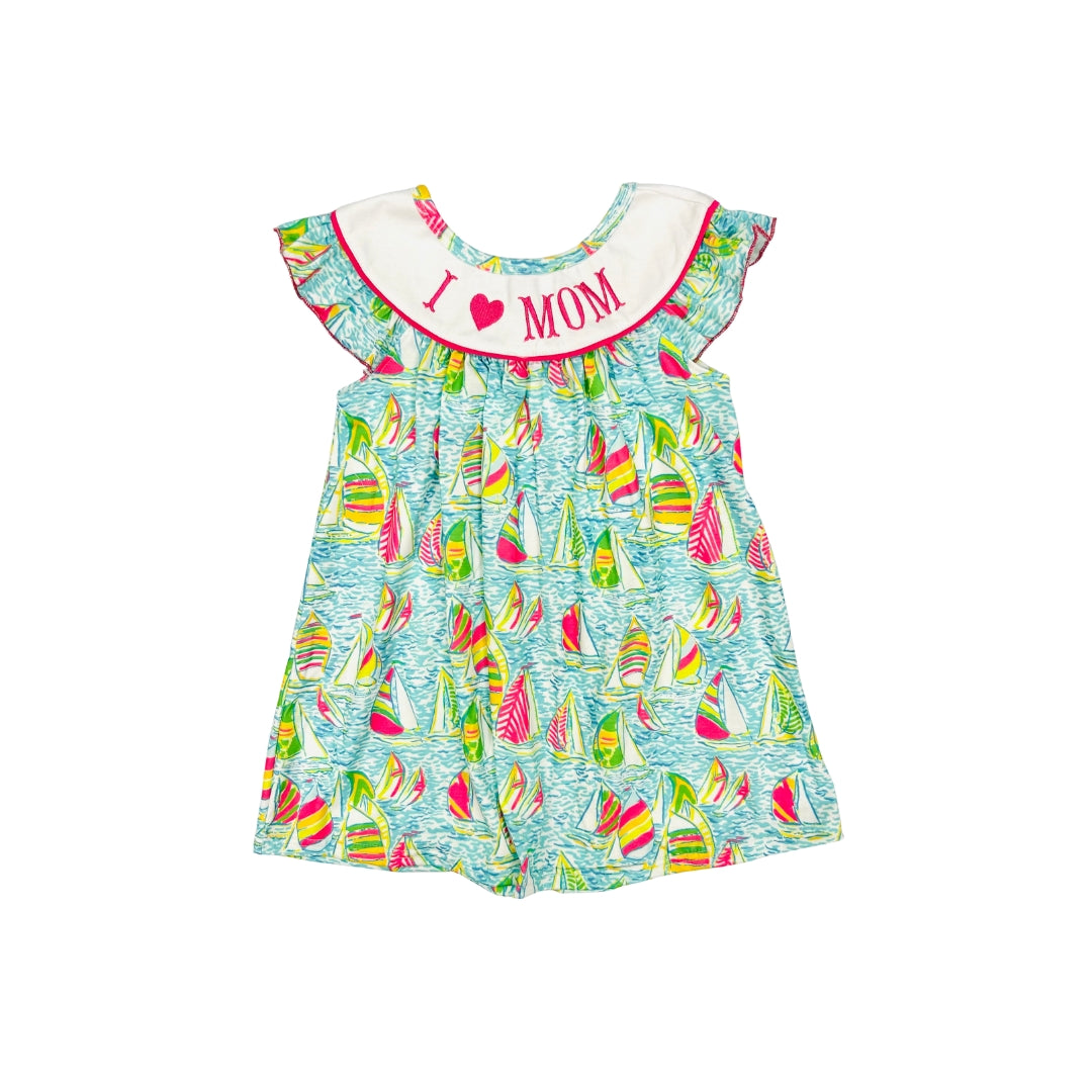 Sailboat I Love Mom Dress