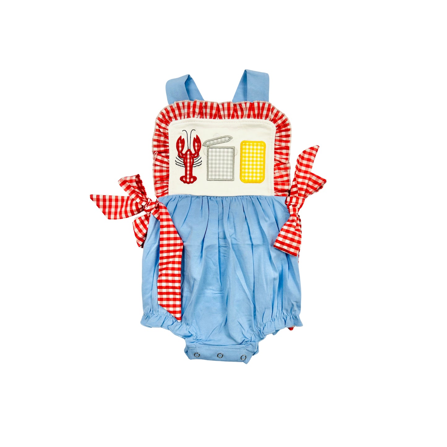 Funfetti Kids Ruffle Crawfish Boil Applique Bubble