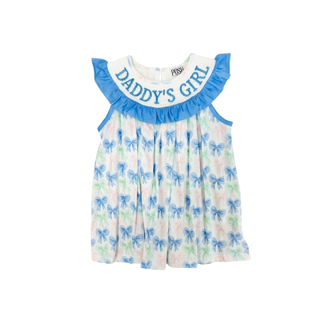 POSH Smocked Daddys Girl Bow Dress