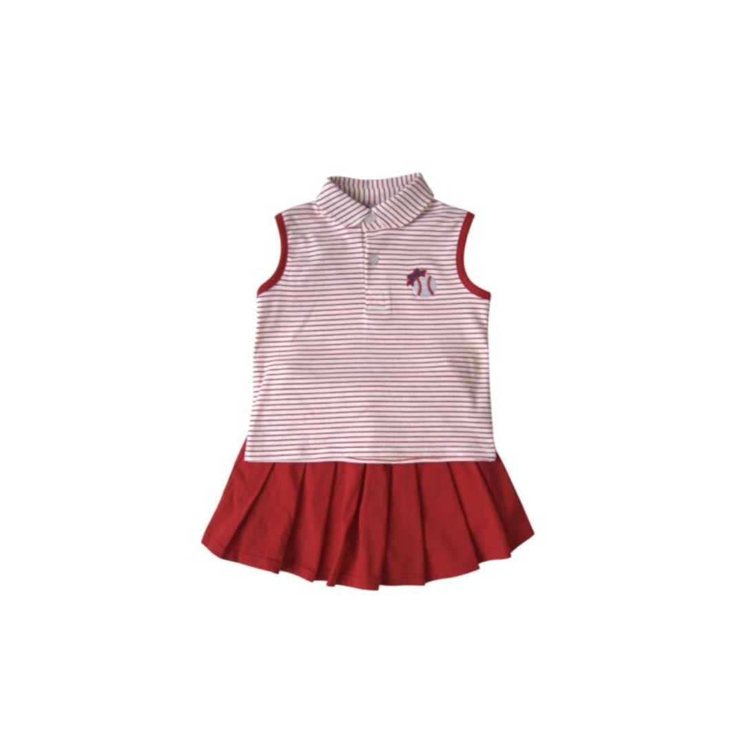 Banana Split Baseball with Bow Skort Set