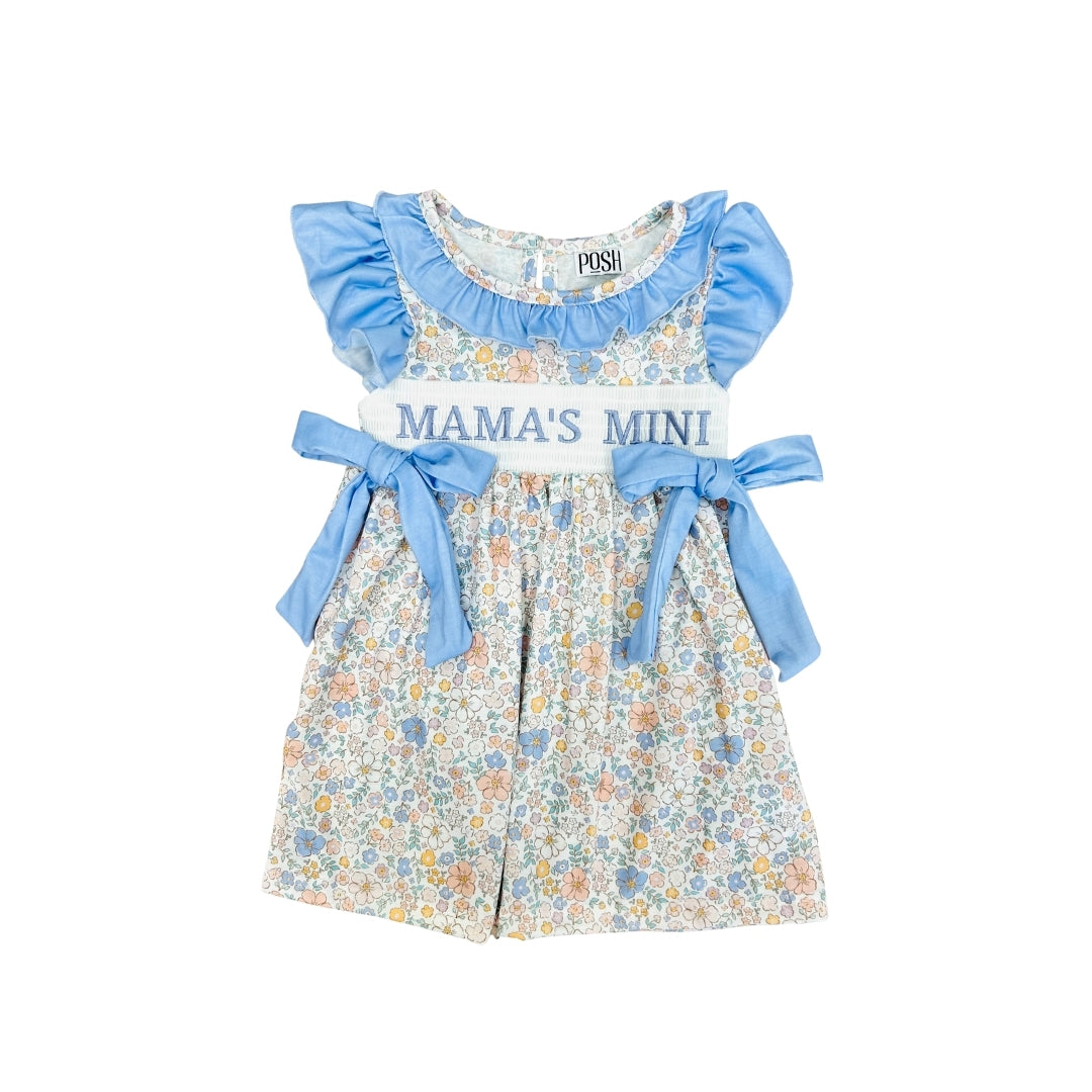 POSH Smocked Floral Mamas Mini Dress