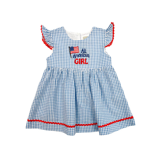 Lil Cactus Girls "All American Girl" Embroidered Dress