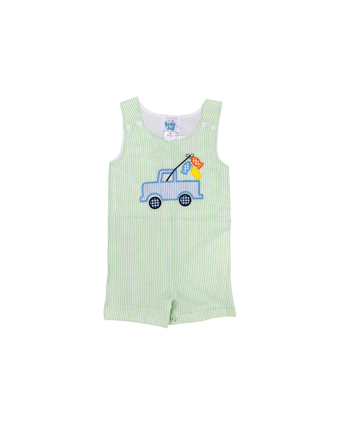 Funfetti Kids Gone Fishin Applique Seersucker Jon Jon
