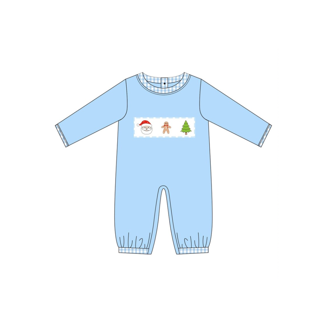 PRE ORDER - Funfetti Kids Blue Santa & Friends Embroidered Bubble