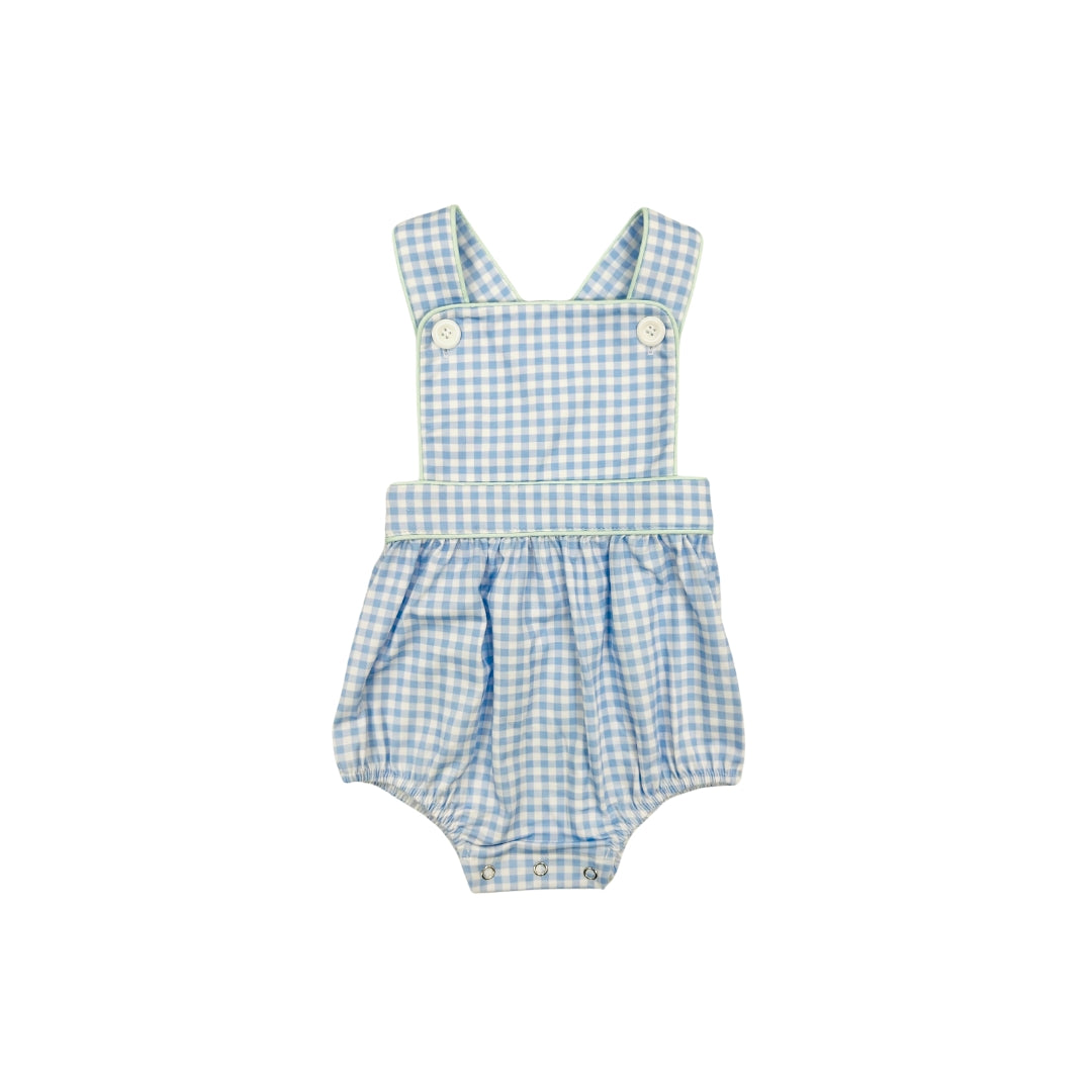 Petit Bebe Boys Airplane Hearts Smocked Bubble