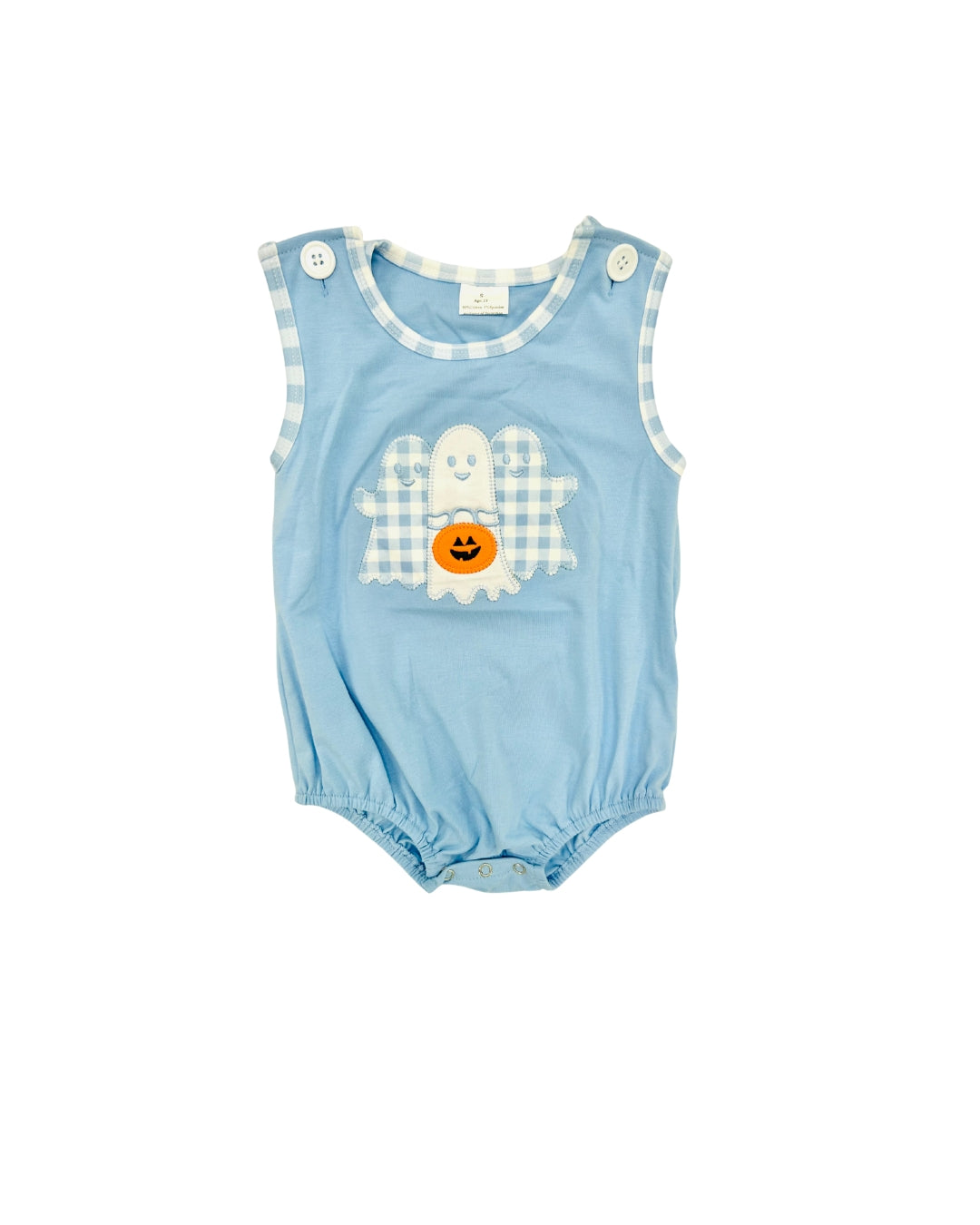 Ghost Gingham Bubble - 2T