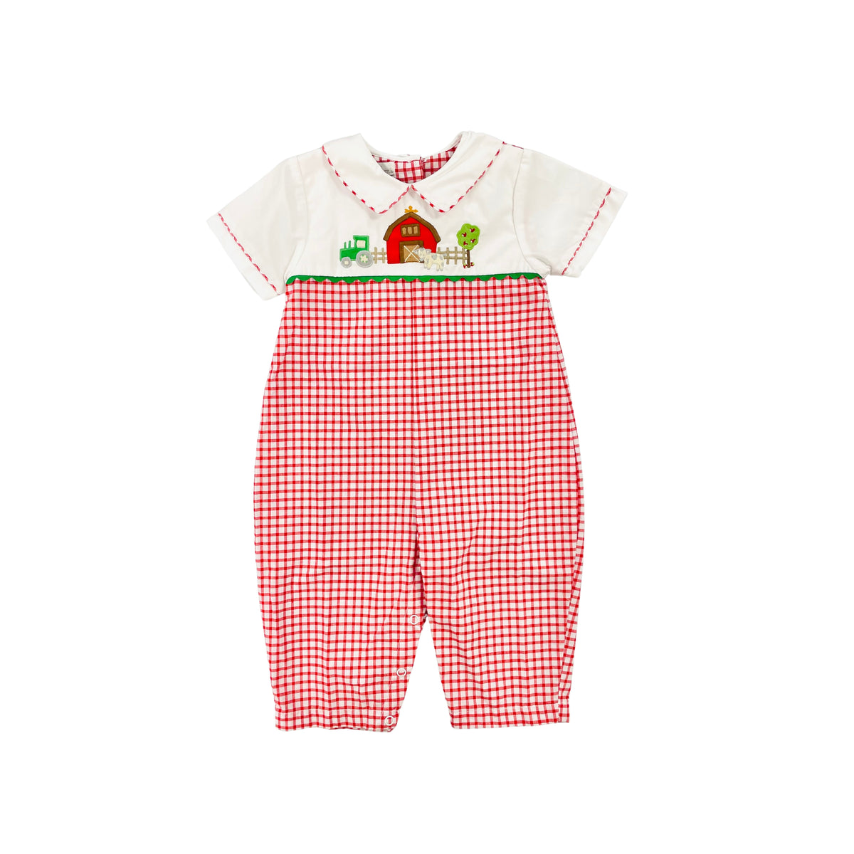 Petit Ami Boy Farm Romper